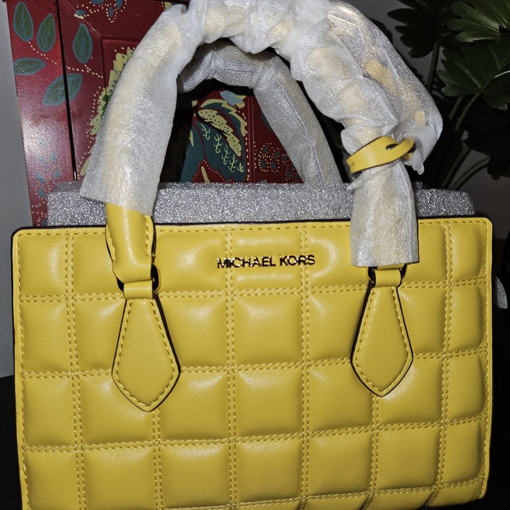 Michael Kors Yellow Quilted Women's Small Tote